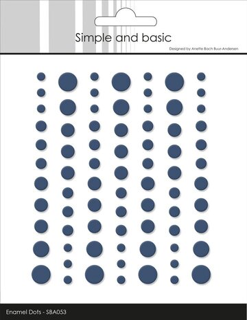 Simple and Basic Matte Enamel Dots Navy (SBA053)