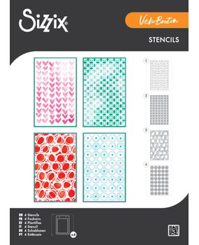 Sizzix Vicki Boutin Stencils Buildables Backgrounds #1 (667070)