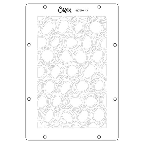 Sizzix Vicki Boutin Stencils Buildables Backgrounds #1 (667070)