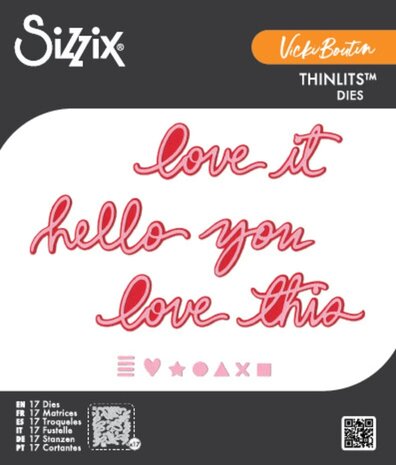 Sizzix Vicki Boutin Thinlits Die Set Script #1 (667073)