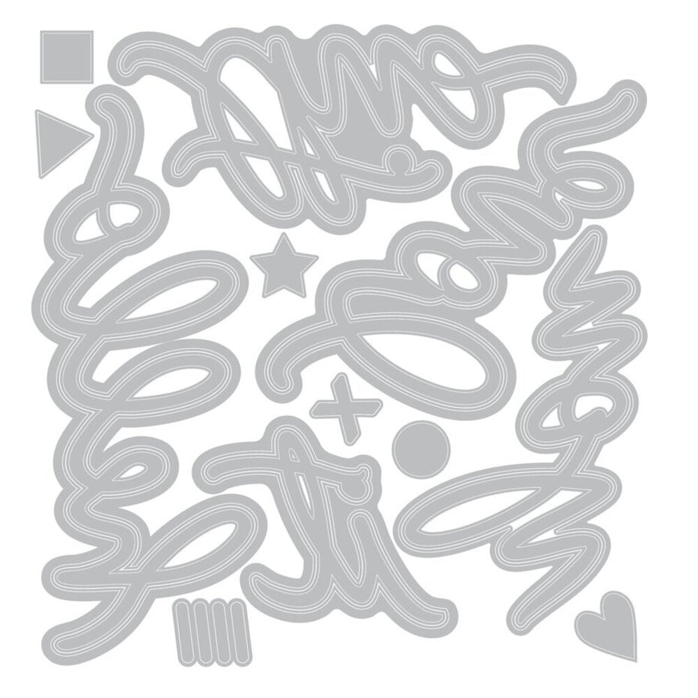 Sizzix Vicki Boutin Thinlits Die Set Script #1 (667073)