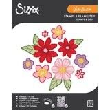Sizzix Vicki Boutin Clear Stamps with Framelits Floral Layers #1 (667074)