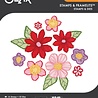 Sizzix Vicki Boutin Clear Stamps with Framelits Floral Layers #1 (667074)