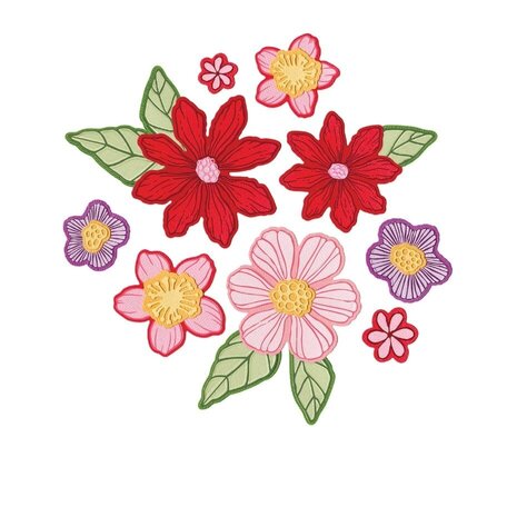 Sizzix Vicki Boutin Clear Stamps with Framelits Floral Layers #1 (667074)