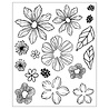 Sizzix Vicki Boutin Clear Stamps with Framelits Floral Layers #1 (667074)