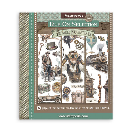 Stamperia Voyages Fantastiques 8x8 Inch Rub-On Assortment (DFLRBXG01)