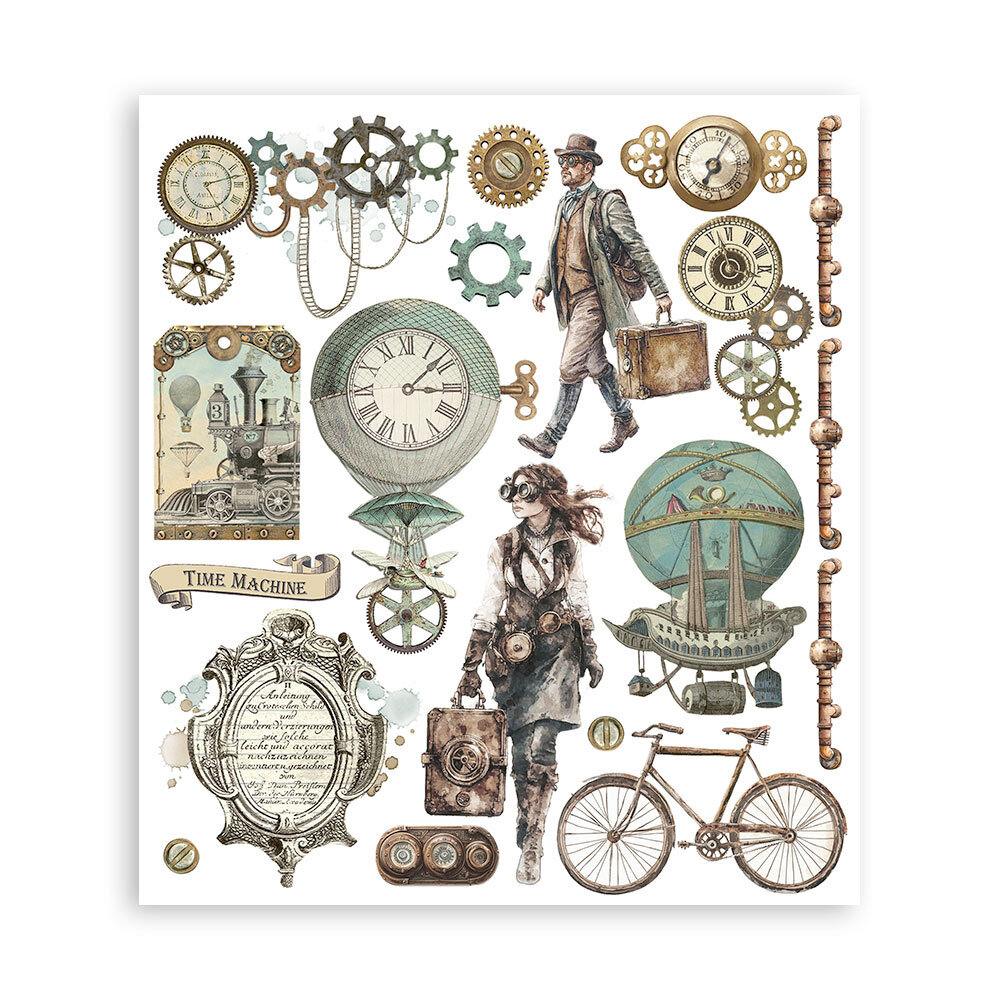 Stamperia Voyages Fantastiques 8x8 Inch Rub-On Assortment (DFLRBXG01)