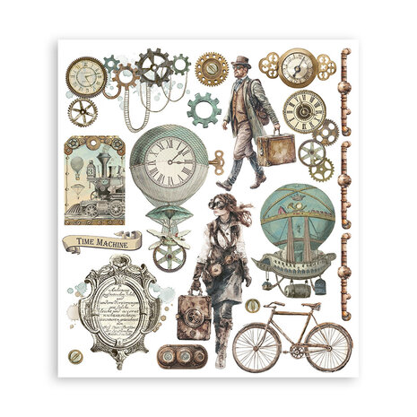 Stamperia Voyages Fantastiques 8x8 Inch Rub-On Assortment (DFLRBXG01)