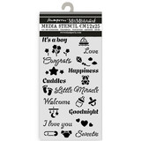 Stamperia Baby Thick Stencil 12x25cm Quotes (KSTDL144)
