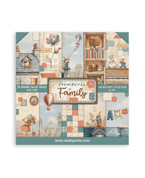 Stamperia Family 12x12 Inch Paper Pack (SBBL181) Stamperia Family 12x12 Inch Paper Pack (SBBL181)
