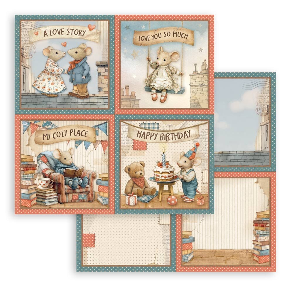Stamperia Family 8x8 Inch Paper Pack (SBBS137)