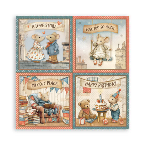 Stamperia Family 12x12 Inch Single Face Paper Pack (SBBXLB33)