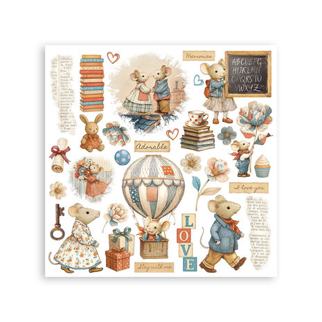 Stamperia Family 6x6 Inch Rub-On Assortment (DFLRBX04) Stamperia Family 6x6 Inch Rub-On Assortment (DFLRBX04)