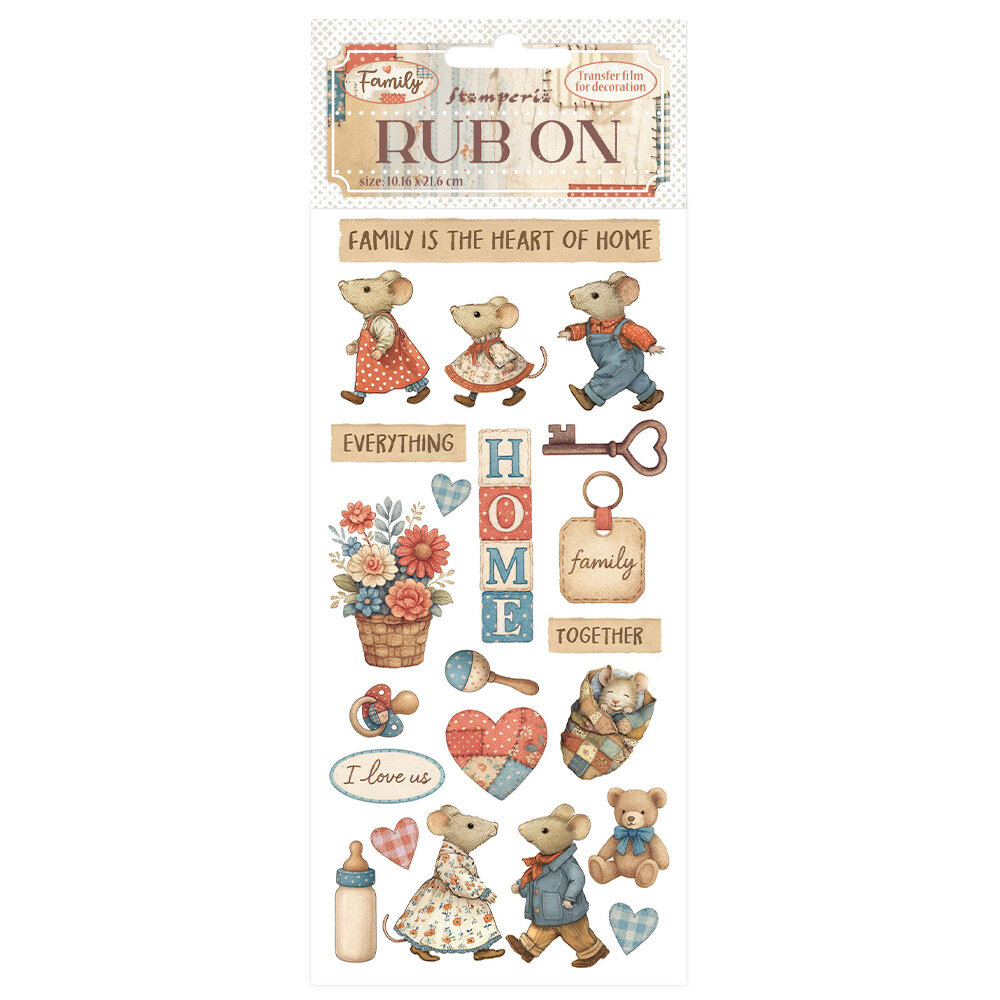 Stamperia Family Rub-On 4x8,5 Inch Home (DFLRB217) Stamperia Family Rub-On 4x8,5 Inch Home (DFLRB217)
