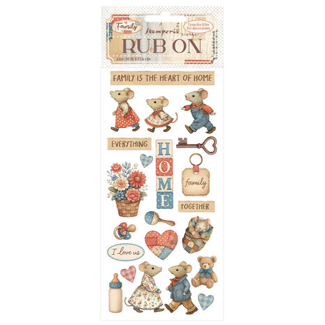 Stamperia Family Rub-On 4x8,5 Inch Home (DFLRB217) Stamperia Family Rub-On 4x8,5 Inch Home (DFLRB217)