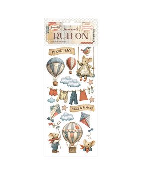 Stamperia Family Rub-On 4x8,5 Inch Air Balloons (DFLRB218)
