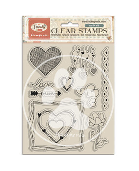 Stamperia Family Clear Stamp Hearts (WTK234)