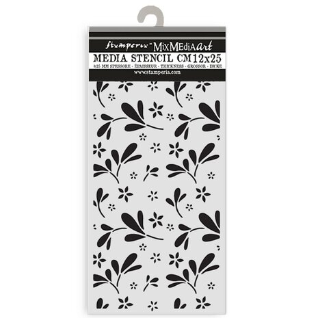 Stamperia Family Thick Stencil 12x25cm Big Flower Pattern (KSTDL143)