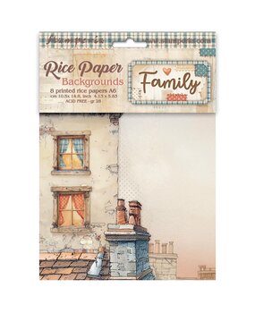 Stamperia Family A6 Rice Paper Backgrounds (DFSAK6049) Stamperia Family A6 Rice Paper Backgrounds (DFSAK6049)