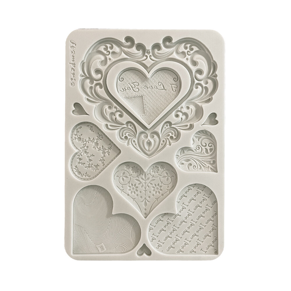 Stamperia Family A5 Silicon Mould Hearts (KACMA600)