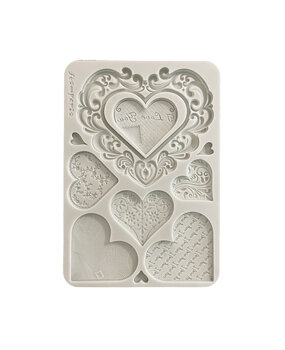 Stamperia Family A5 Silicon Mould Hearts (KACMA600)
