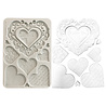 Stamperia Family A5 Silicon Mould Hearts (KACMA600)