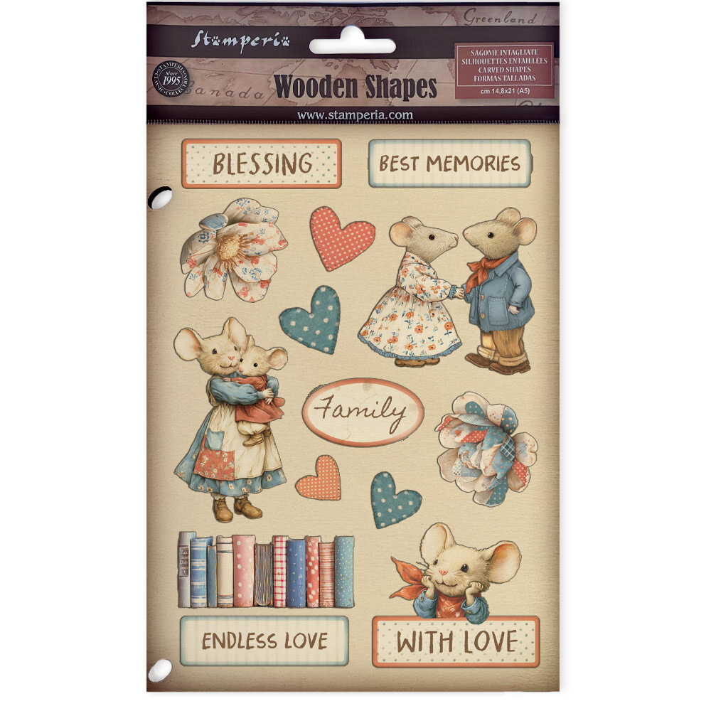 Stamperia Family Wooden Shapes A5 (KLSP192)