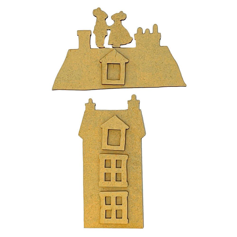 Stamperia Family MDF Crafty Shapes Blanks House and Mice (KLSM76)