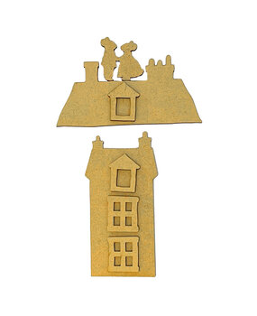 Stamperia Family MDF Crafty Shapes Blanks House and Mice (KLSM76)