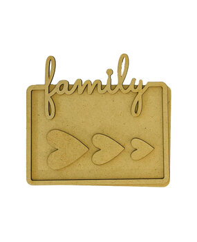 Stamperia Family MDF Crafty Shapes Blanks Plate Family Hearts (KLSM77)
