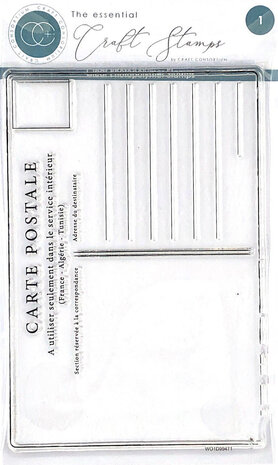 Craft Consortium The Collector Clear Stamp Postcard (CCESTMP016)