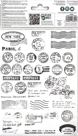 Craft Consortium PRE-ORDER The Collector Rub on Transfers Postage (CERUBT001)