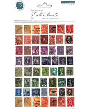 Craft Consortium PRE-ORDER The Collector Rub on Transfers Used Stamps (CERUBT002)