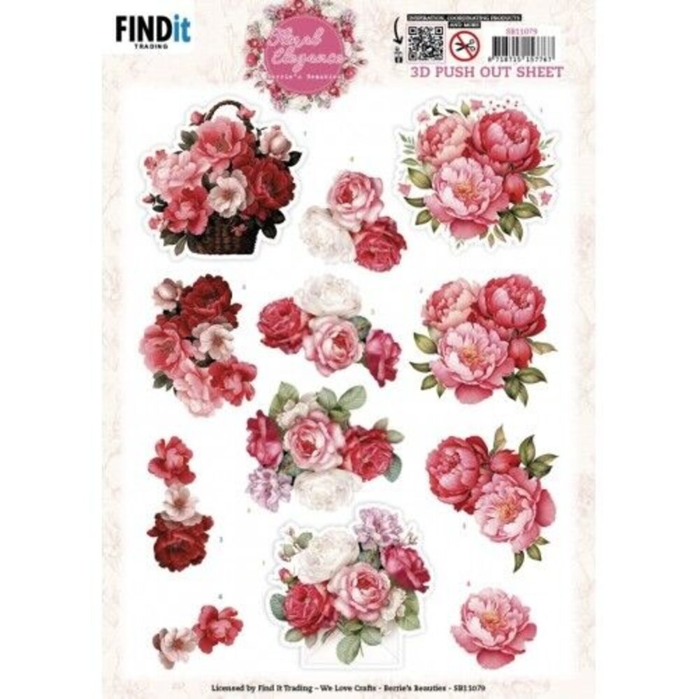 Berrie's Beauties Floral Elegance 3D Push Out Peony Delight (SB11079)