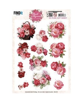 Berrie's Beauties Floral Elegance 3D Push Out Peony Delight (SB11079)