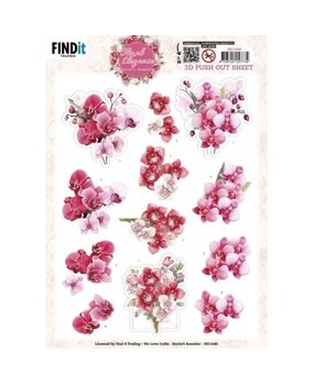 Berrie's Beauties Floral Elegance 3D Push Out Orchid Grace (SB11080)