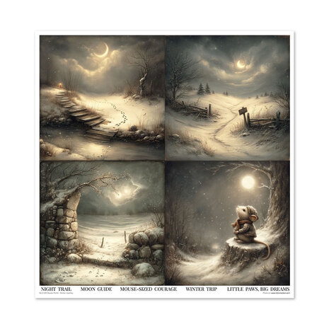 ITD Collection Mouse World Winter Journey 12x12 Inch Paper Pad (SLS 099)