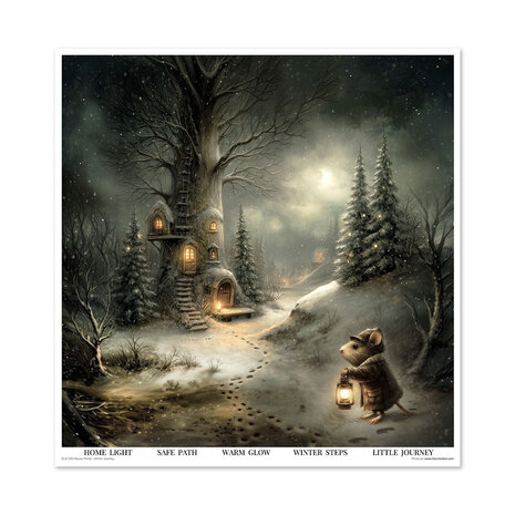 ITD Collection Mouse World Winter Journey 12x12 Inch Paper Pad (SLS 099)