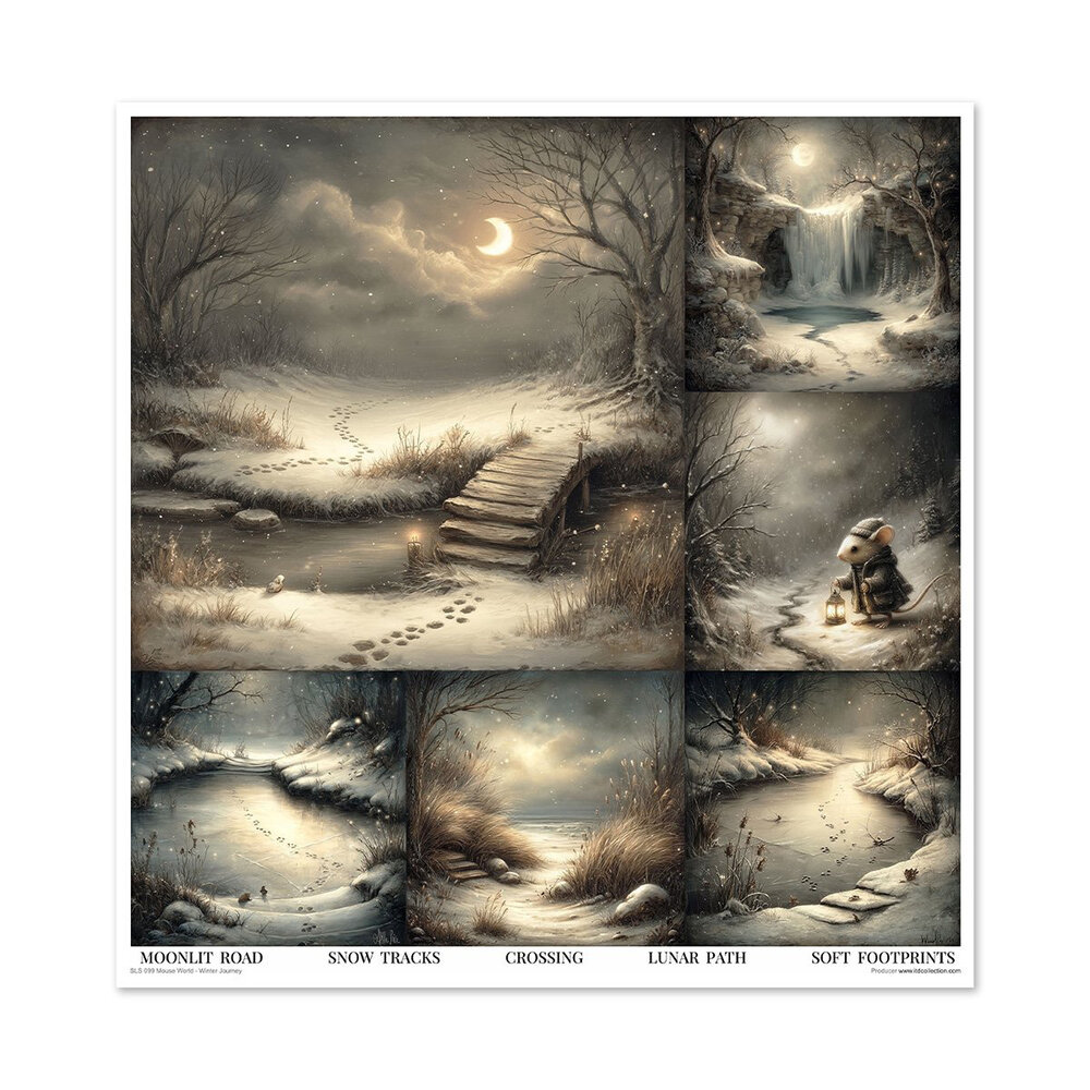 ITD Collection Mouse World Winter Journey 12x12 Inch Paper Pad (SLS 099)