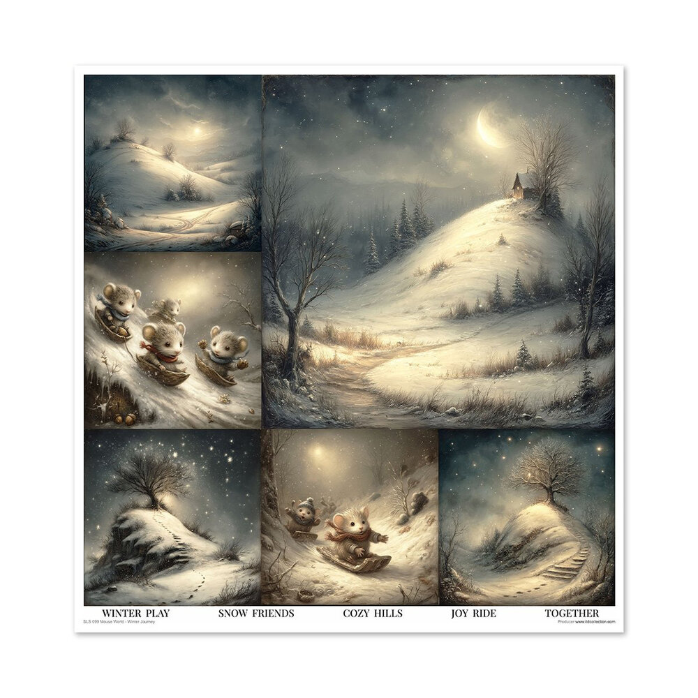 ITD Collection Mouse World Winter Journey 12x12 Inch Paper Pad (SLS 099)