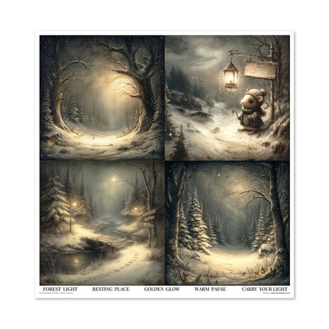 ITD Collection Mouse World Winter Journey 12x12 Inch Paper Pad (SLS 099)