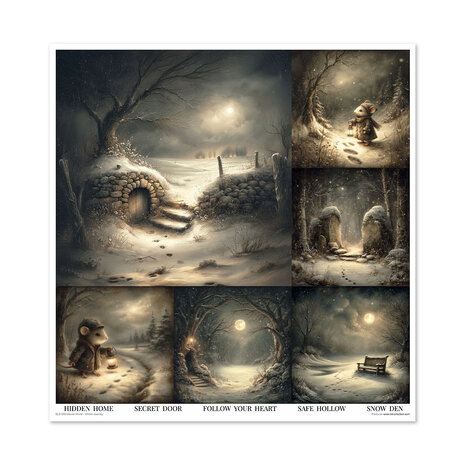 ITD Collection Mouse World Winter Journey 12x12 Inch Paper Pad (SLS 099)