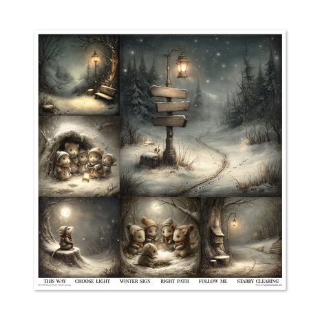 ITD Collection Mouse World Winter Journey 12x12 Inch Paper Pad (SLS 099)