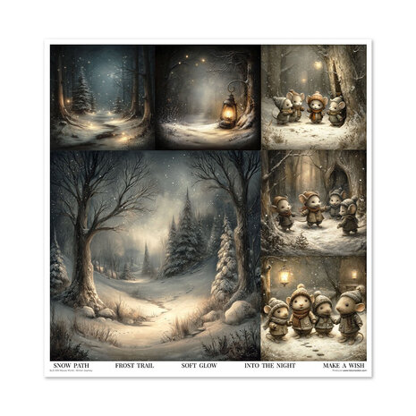 ITD Collection Mouse World Winter Journey 12x12 Inch Paper Pad (SLS 099)