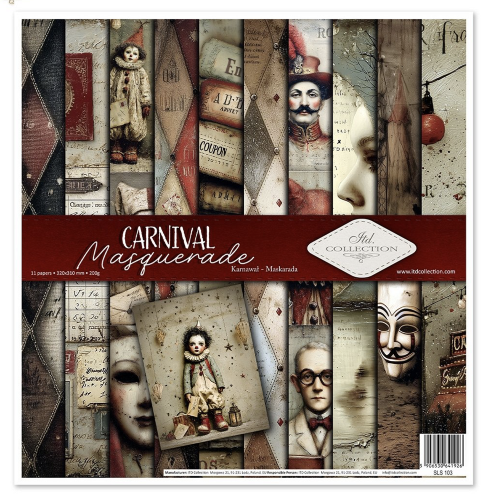 ITD Collection Carnival Masquerade 12x12 Inch Paper Pad (SLS 103)