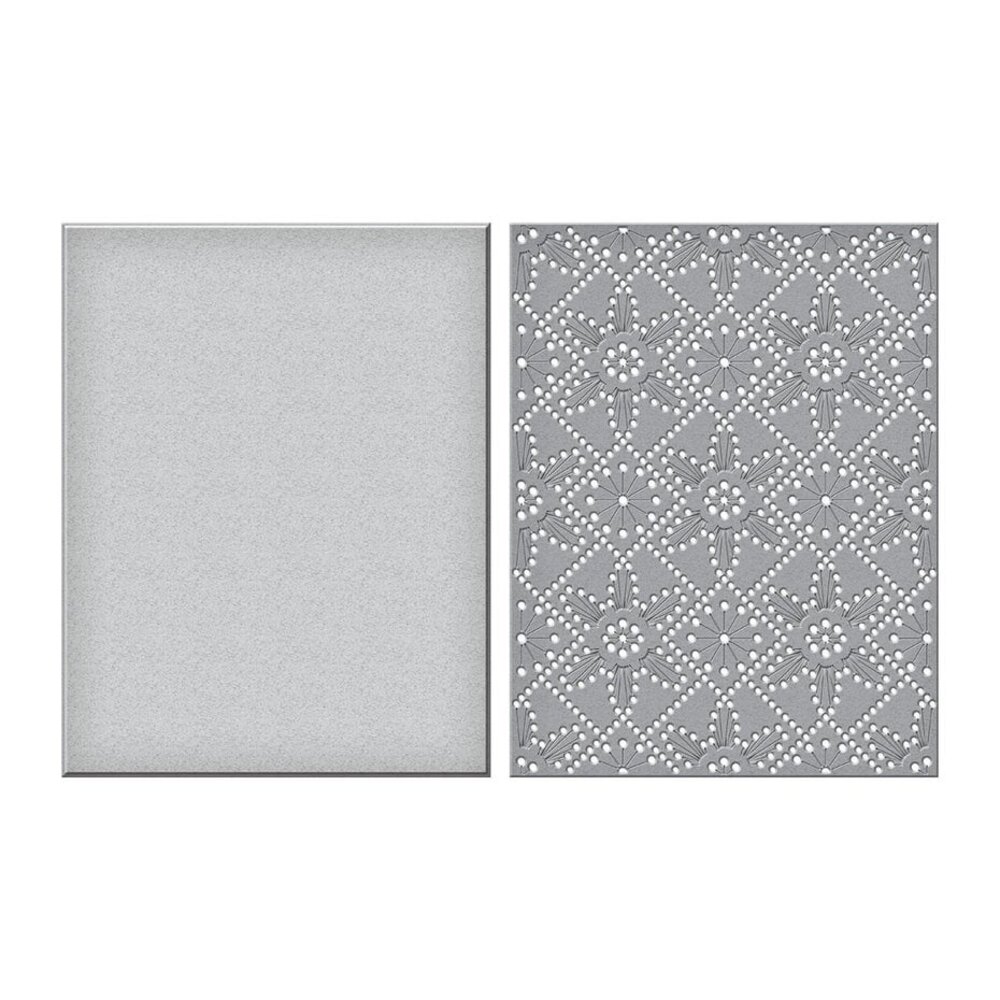 Spellbinders Stitched Petal Diamond Background Dies (S5-529)