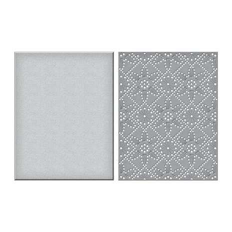 Spellbinders Stitched Petal Diamond Background Dies (S5-529)