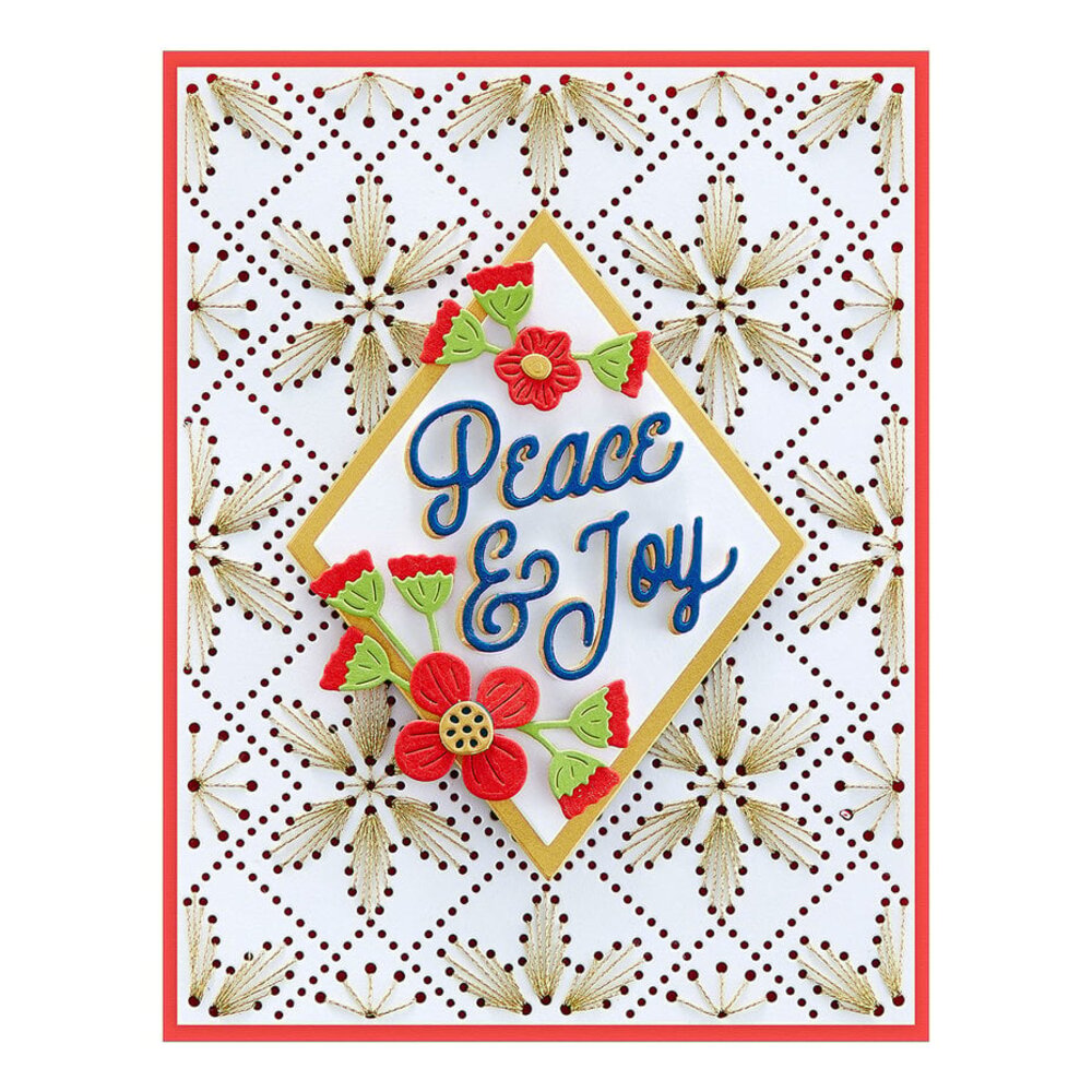 Spellbinders Stitched Petal Diamond Background Dies (S5-529)