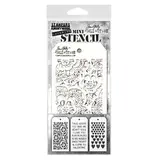 Stampers Anonymous Tim Holtz Mini Layering Stencil Set 6 (THMST006)