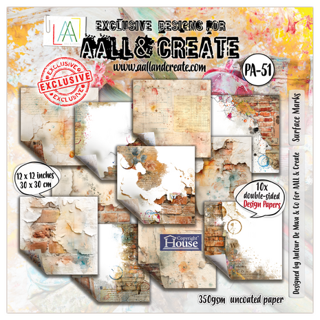 AALL and Create Design Paper 12x12 Inch Surface Marks (AALL-PA-51)